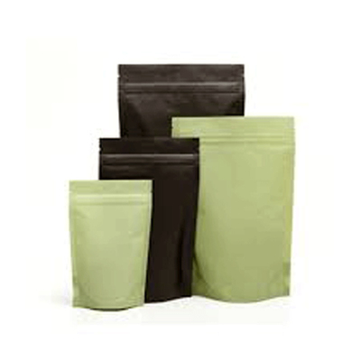 Stand Up Bag Kraft Paper Pouch Bag Composite Film For Packaging Granular Powder