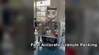 Machine d'emballage de sachets préfabriqués rotatifs avec peseuse à 4 têtes